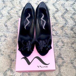 Nina Fulvia peep toe heels